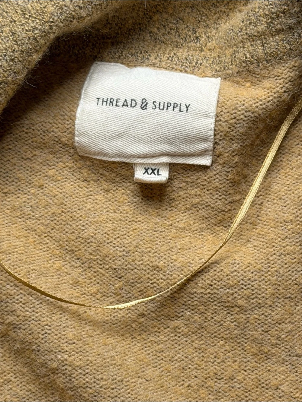 Thread & Supply Camel Bouclé Open Front Cardigan Jacket XXL